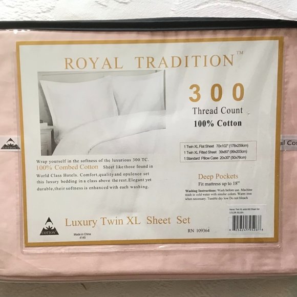 Royal Traditions Twin XL bed sheet set